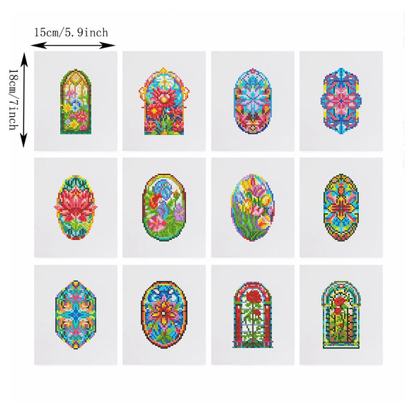 Floral Mandala Mini Diamond Painting Set