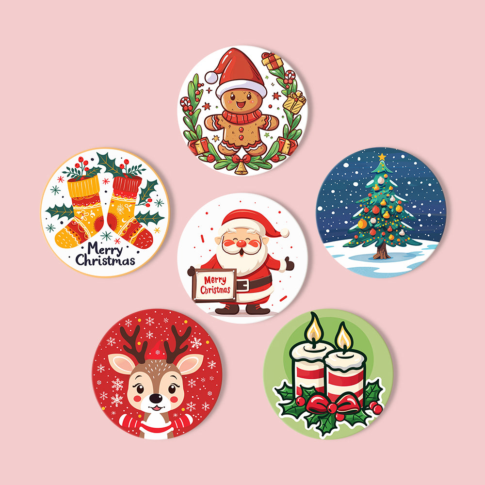 Merry Christmas Paint By Numbers Coaster Set