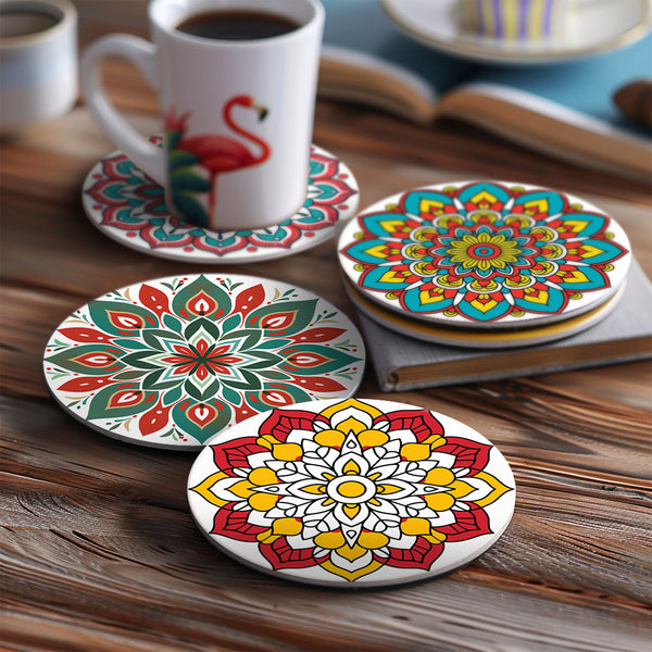 Mandala Christmas Paint By Numbers Coaster Set