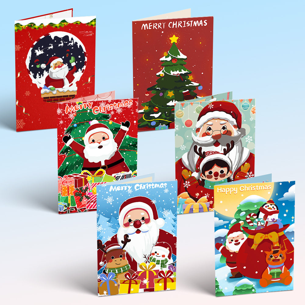 Winter Christmas Paint By Numbers Greeting Card Set