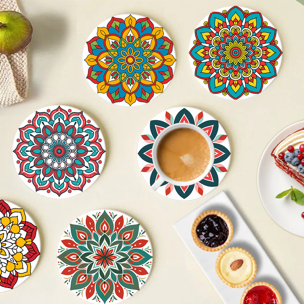 Mandala Christmas Paint By Numbers Coaster Set
