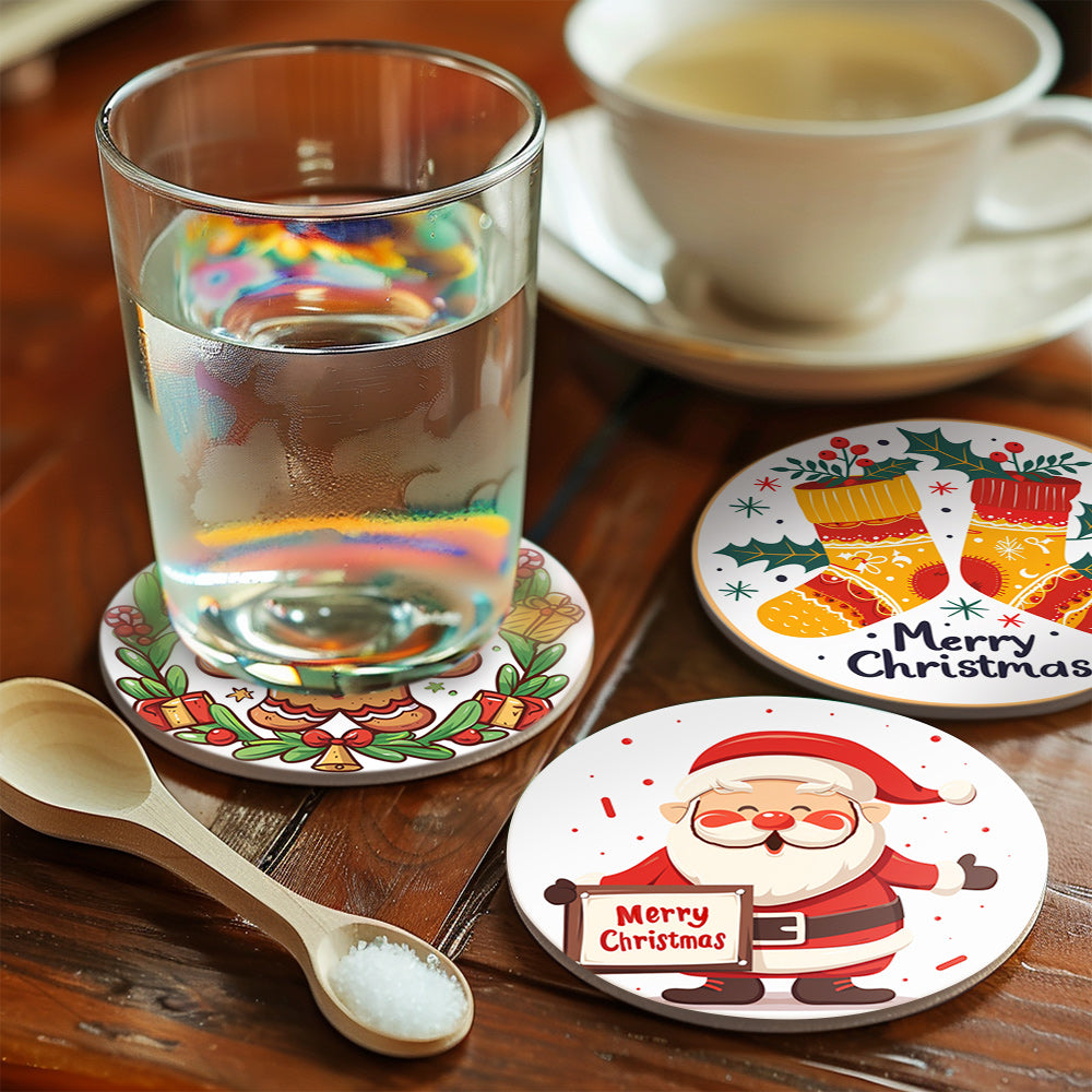 Merry Christmas Paint By Numbers Coaster Set