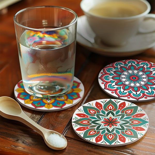 Mandala Christmas Paint By Numbers Coaster Set