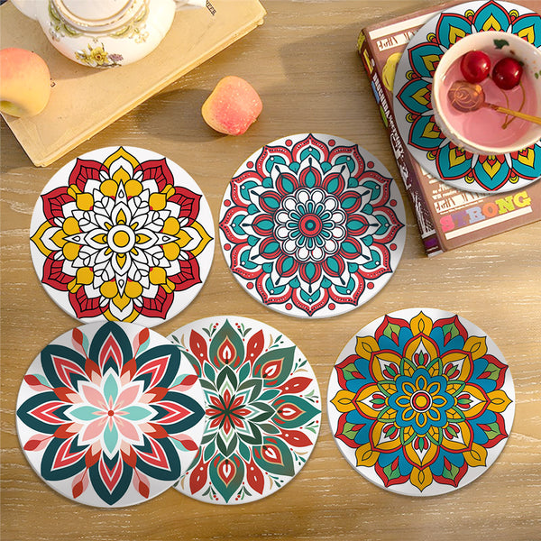 Mandala Christmas Paint By Numbers Coaster Set