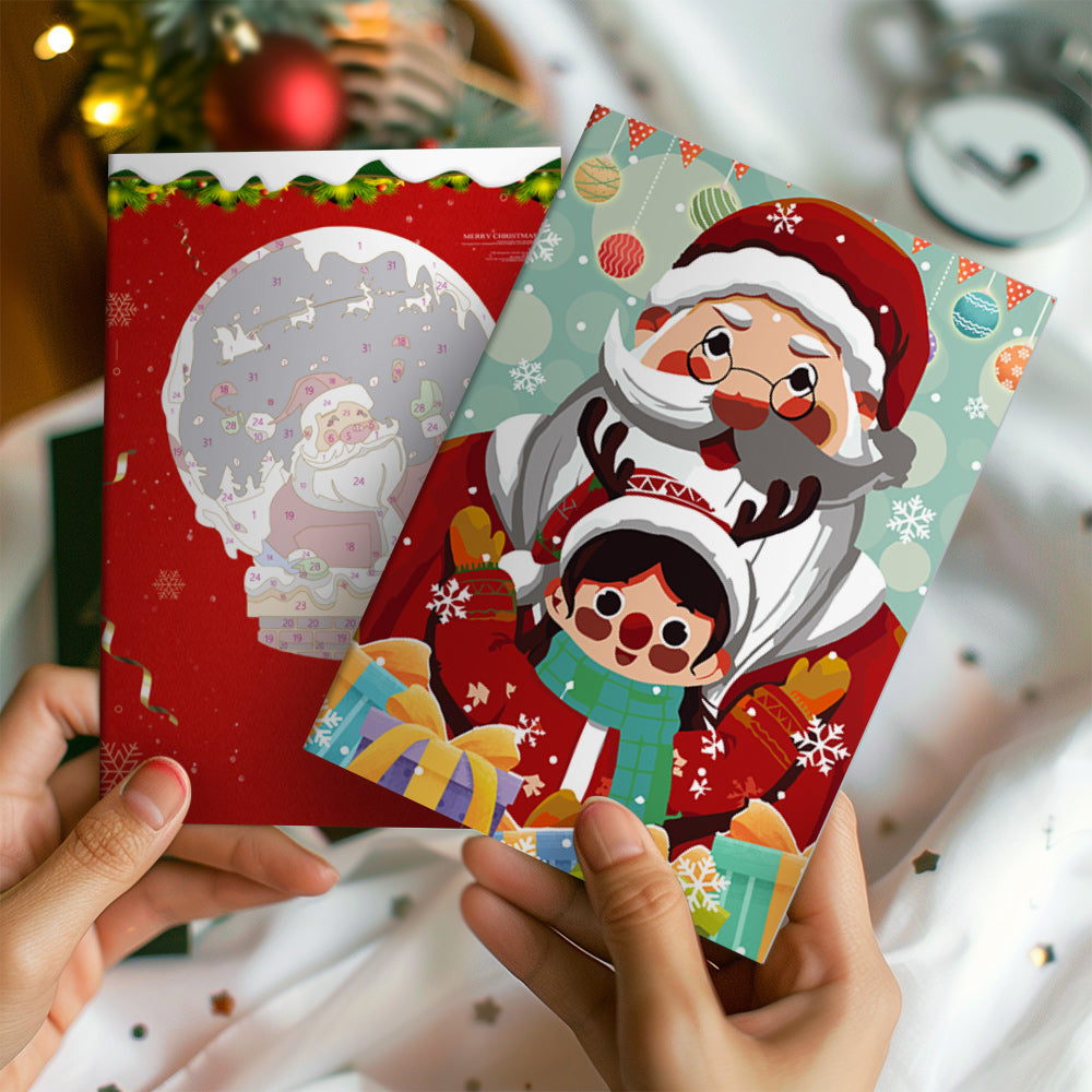 Winter Christmas Paint By Numbers Greeting Card Set