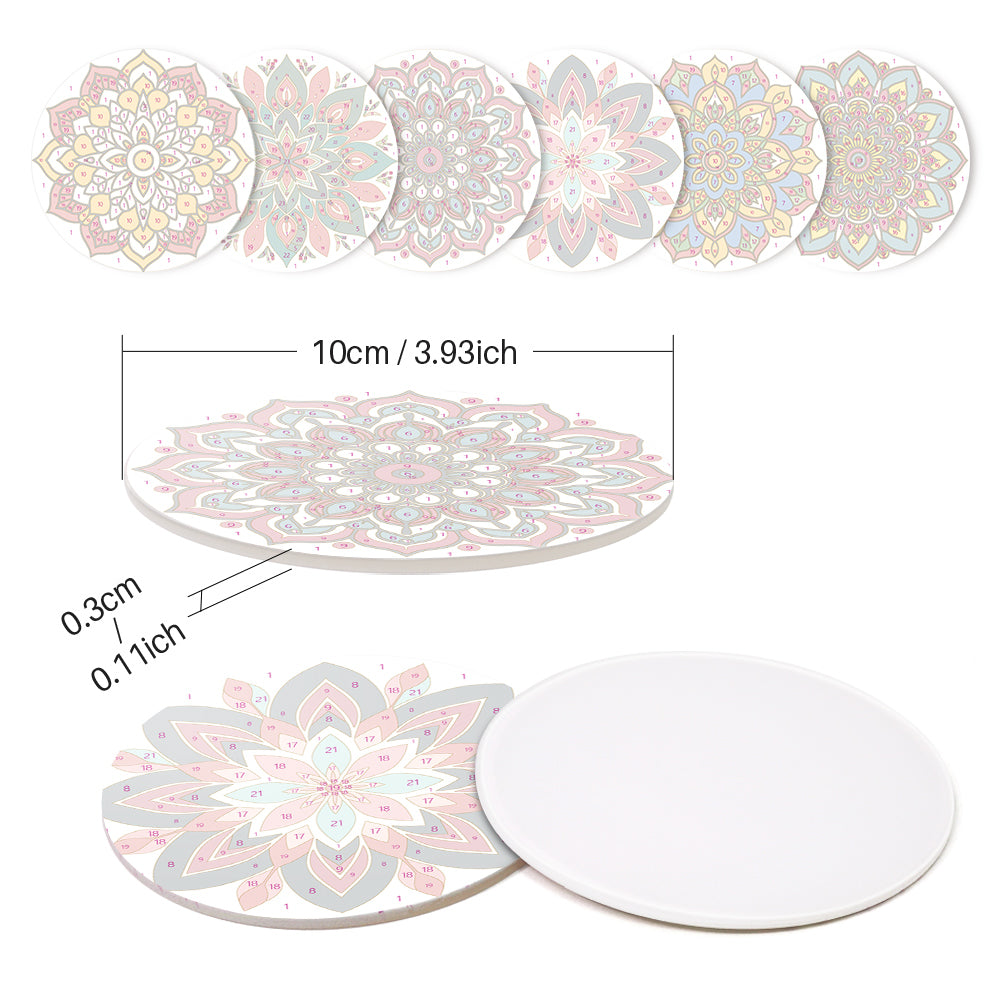 Mandala Christmas Paint By Numbers Coaster Set