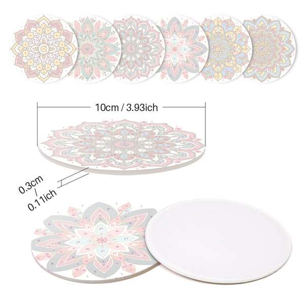 Mandala Christmas Paint By Numbers Coaster Set