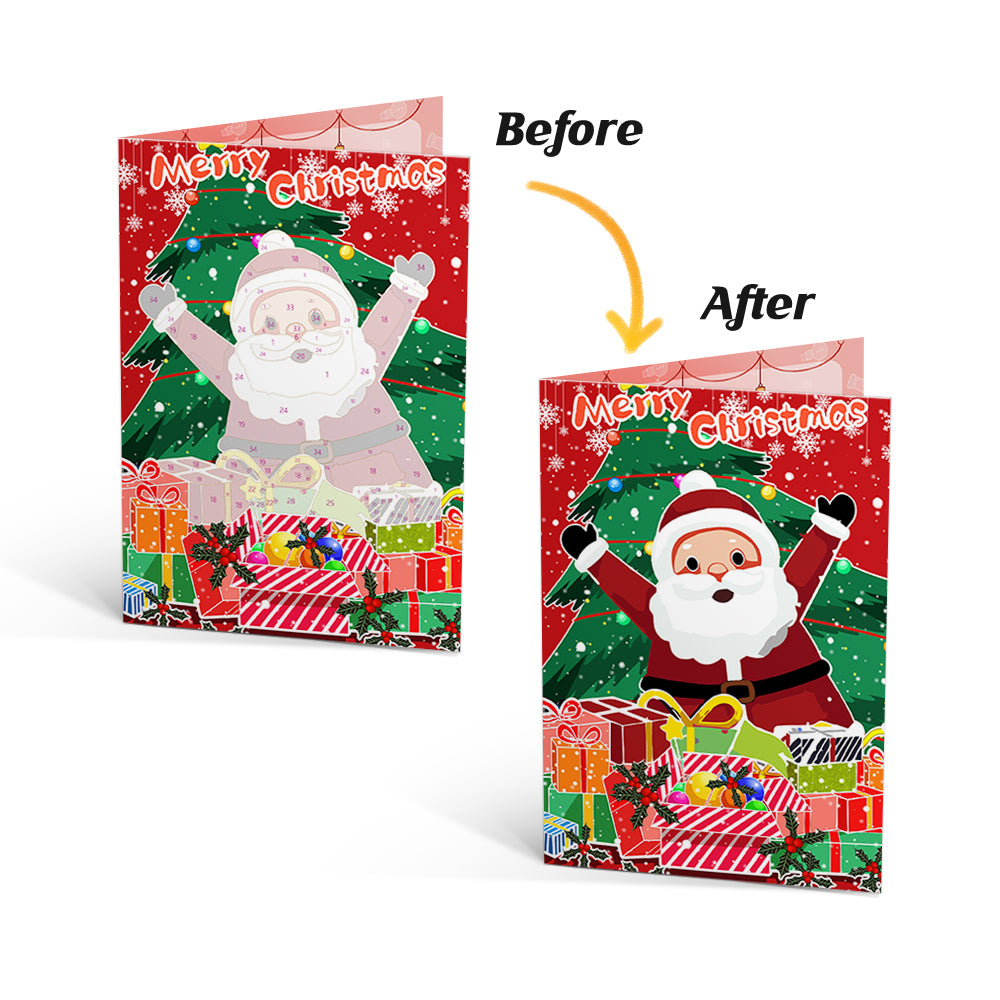 Winter Christmas Paint By Numbers Greeting Card Set