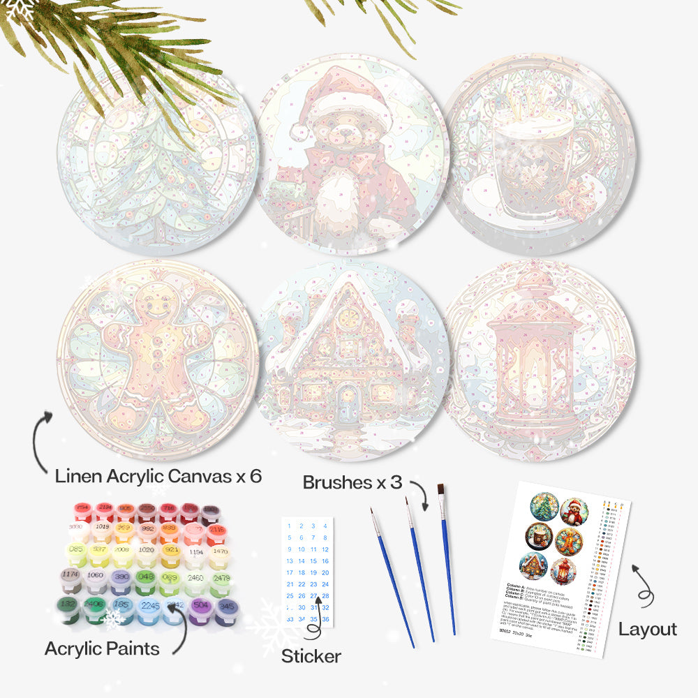 Winter Wonderland Paint By Numbers Placemat Set