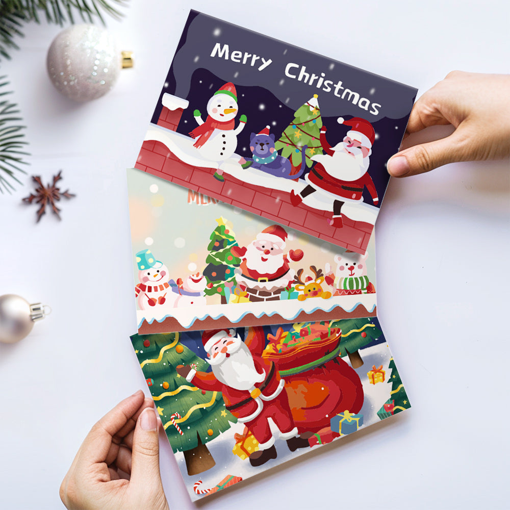 Christmas Eve Paint By Numbers Greeting Card Set