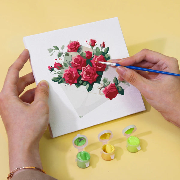 Rose Mini Paint By Numbers Set