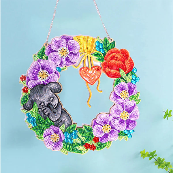 Diamond Painting Wreath Pendants