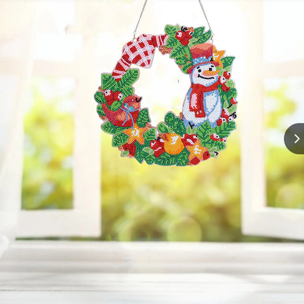 5D Diamond Christmas Wreath Decor