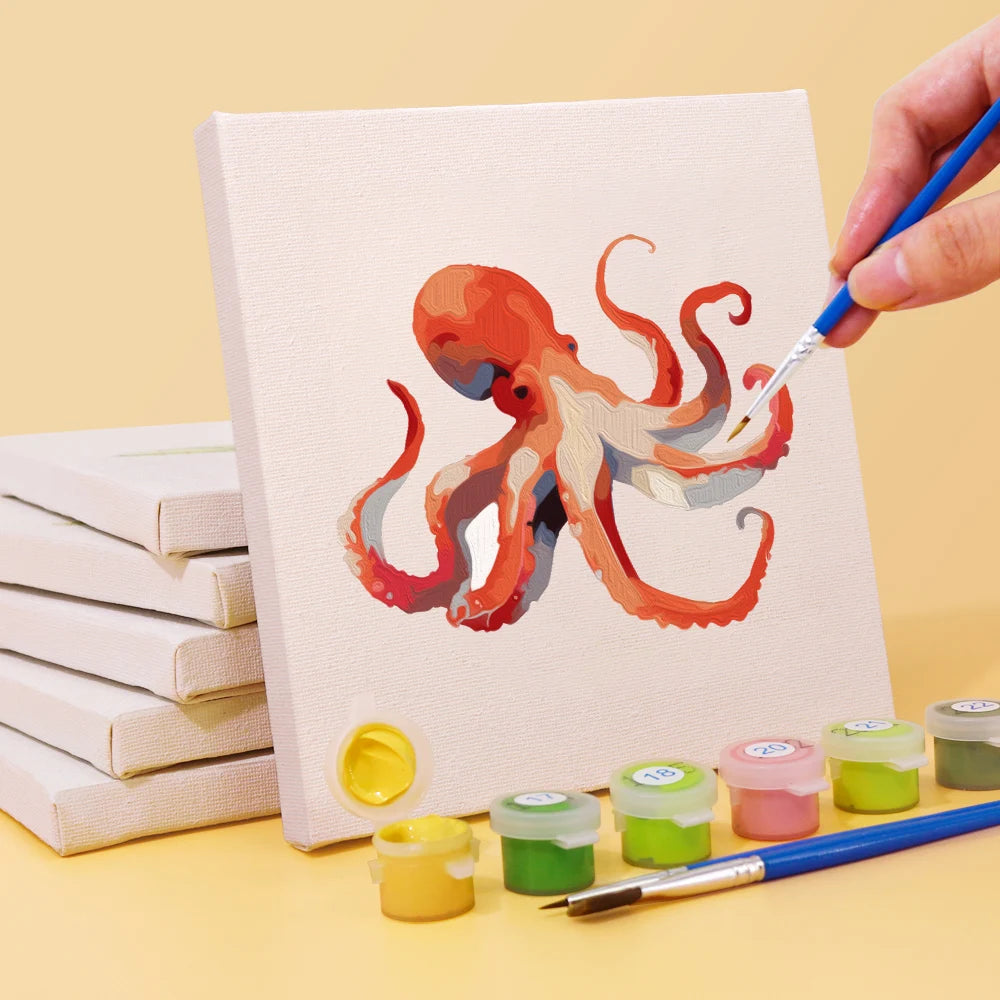 Underwater Creatures Mini Paint By Numbers Set