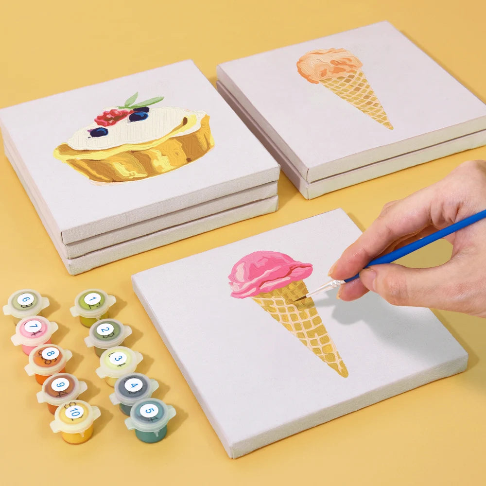 Ice Cream Mini Paint By Numbers Set