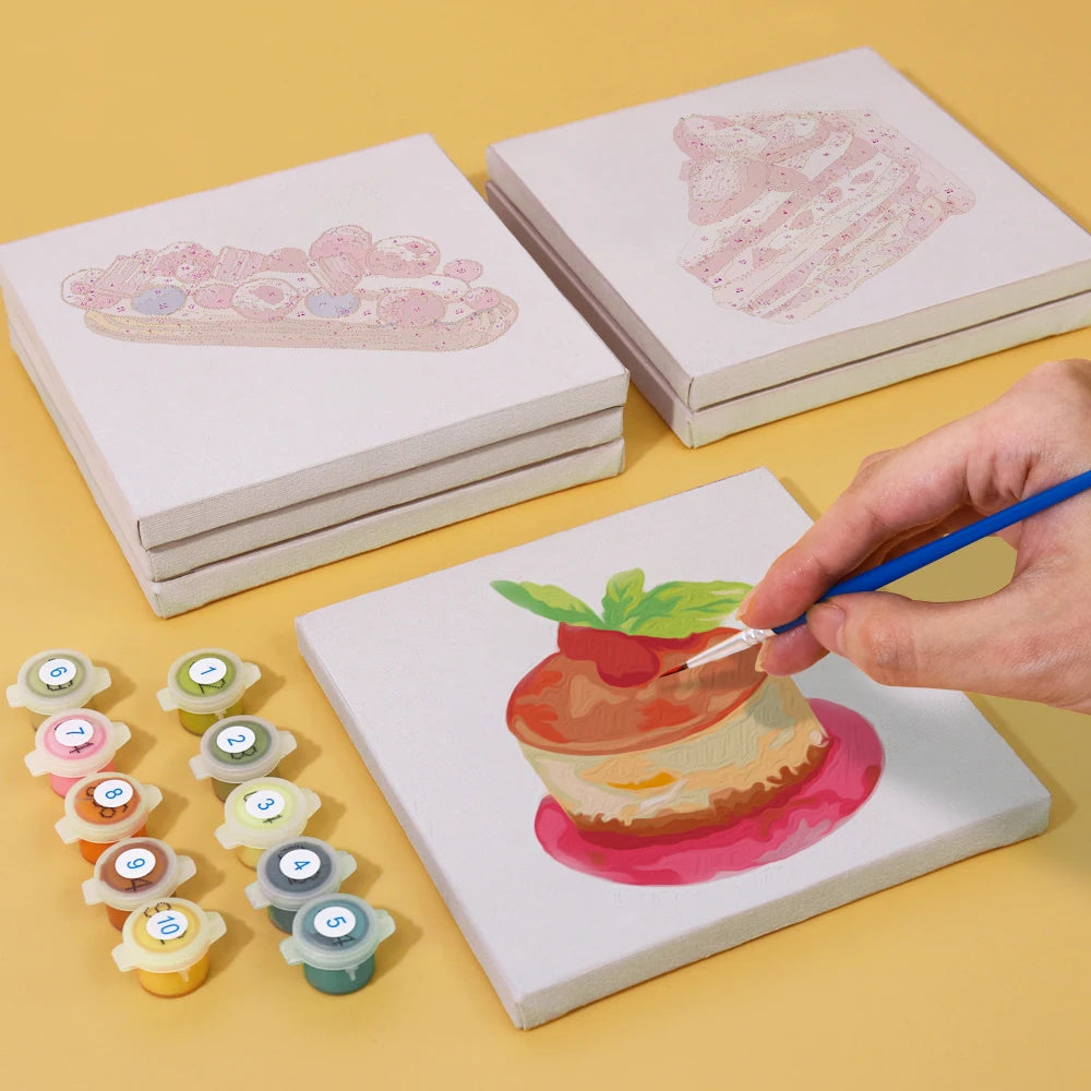 Pastries Mini Paint By Numbers Set