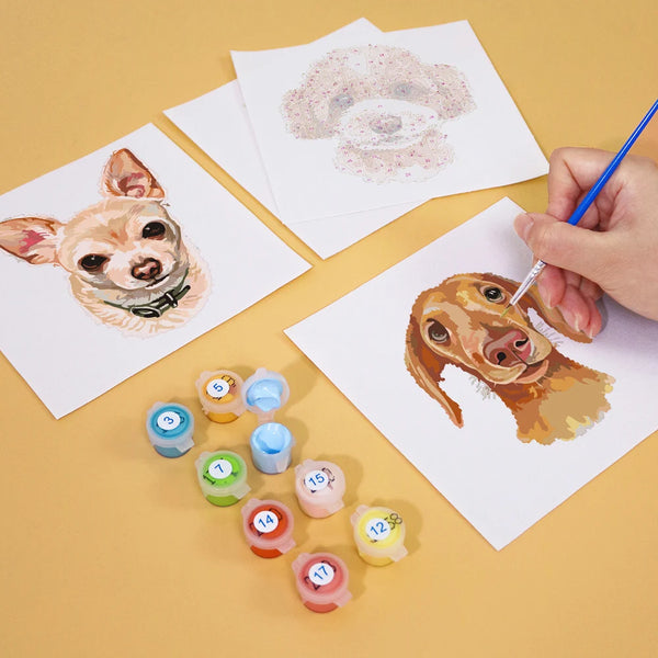 Dog Mini Paint By Numbers Set