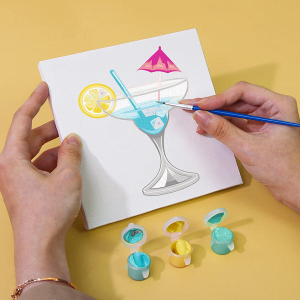 Summer Beverages Mini Paint By Numbers Set
