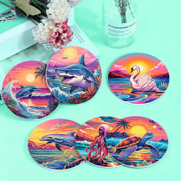 Sea Landscape Paint By Numbers Coaster Set