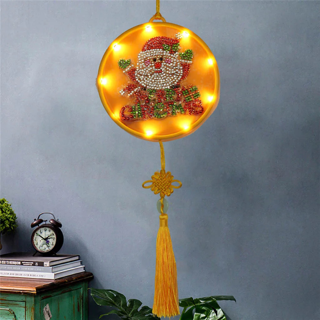 5D Diamond Christmas Hanging Night Light