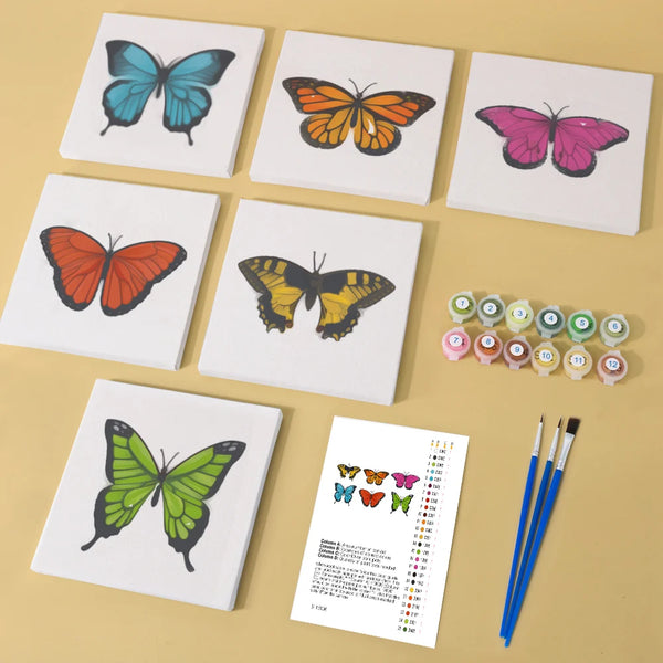 Butterflies Mini Paint By Numbers Set