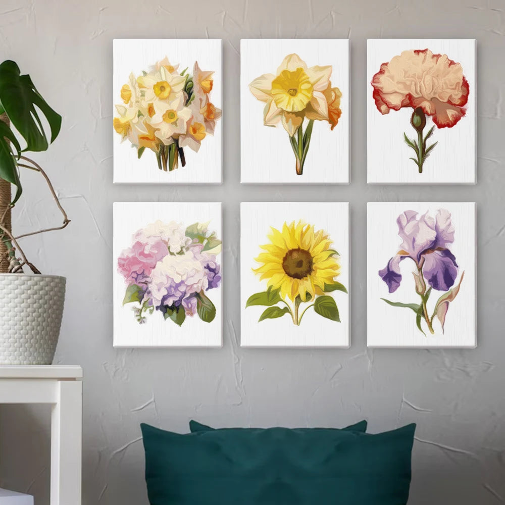 Colorful Flower Mini Paint By Numbers Set