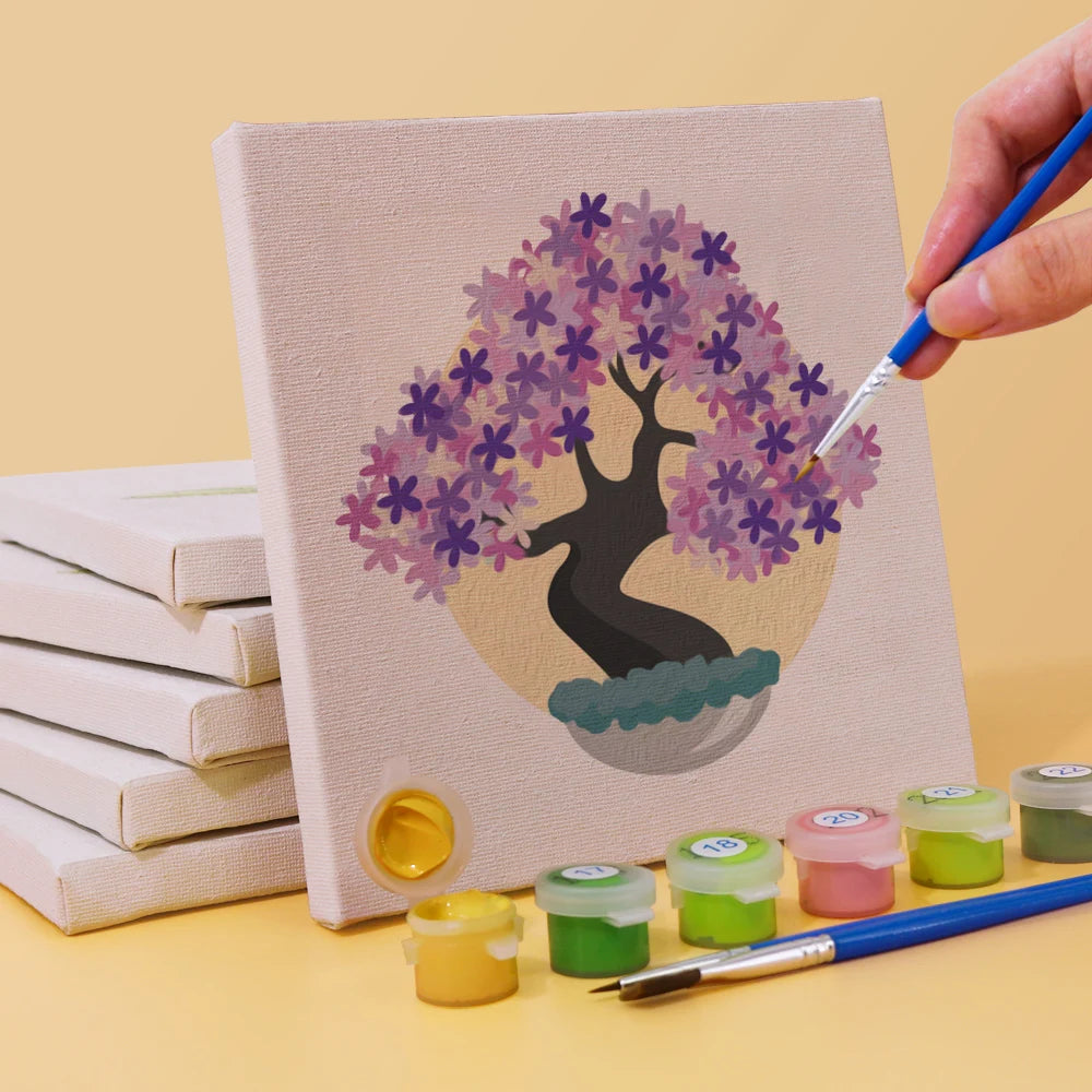 Tree Landscape Mini Paint By Numbers Set