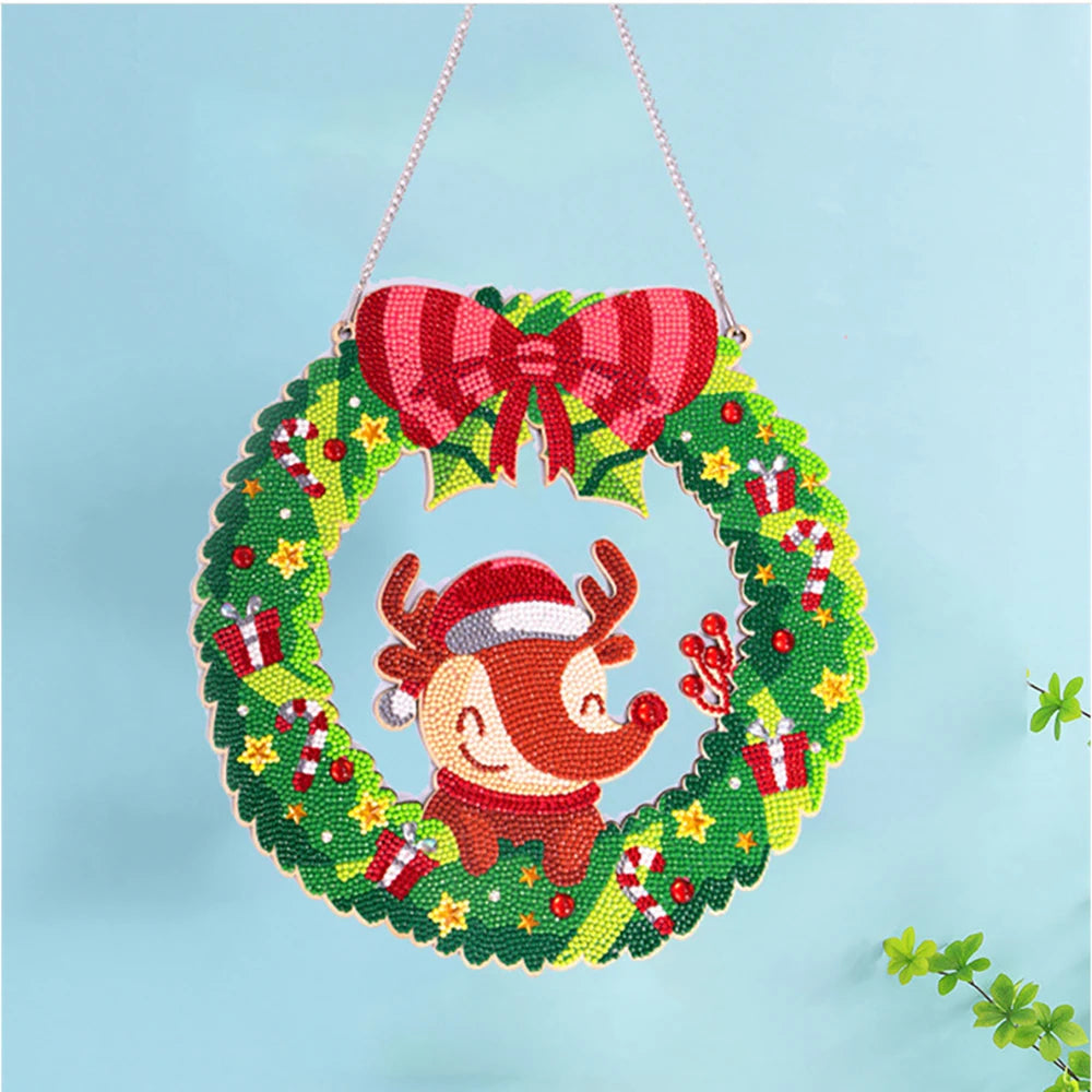 Diamond Painting Wreath Pendants