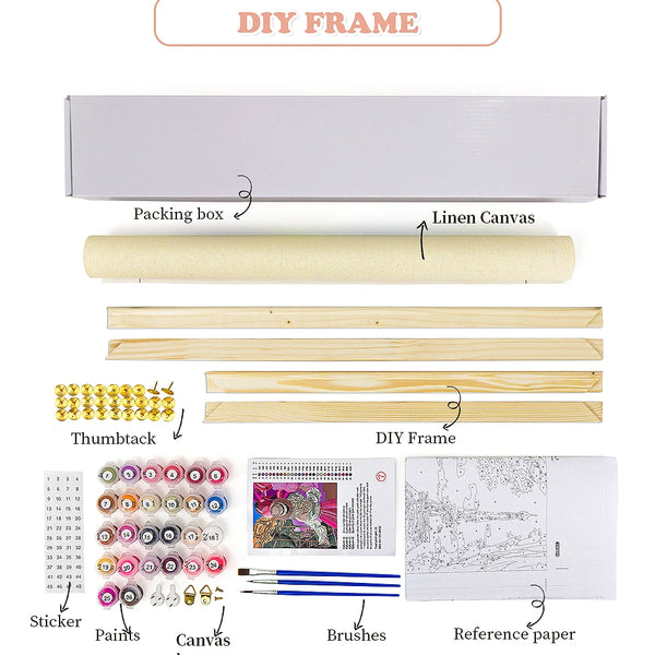 DIY Seaside Roses Paint By Numbers