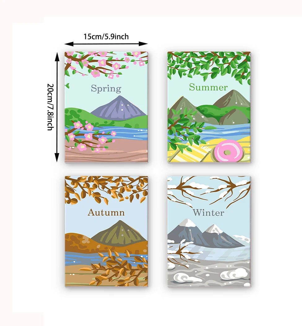 Four Seasons Mini Paint By Numbers Set
