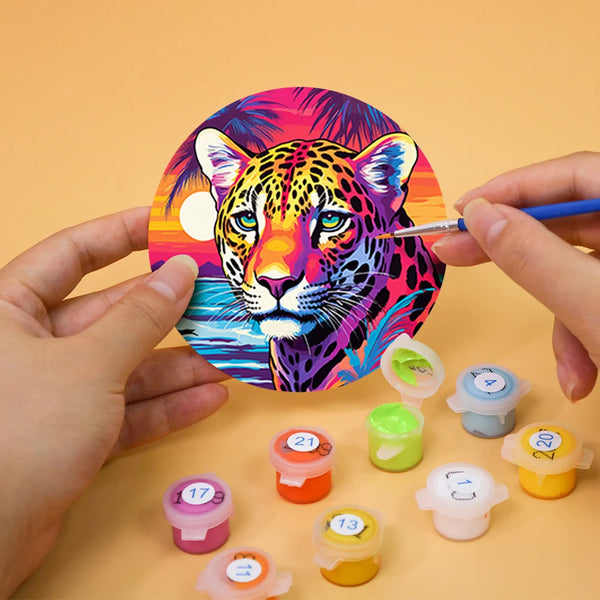 Painted Animals Paint By Numbers Coaster Set