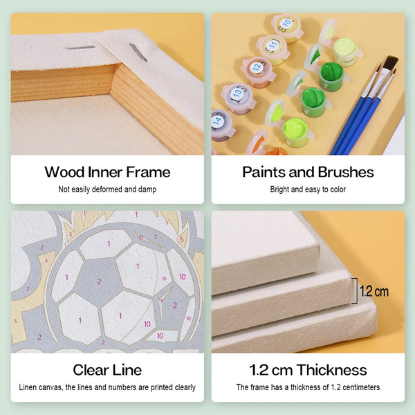 Football Mini Paint By Numbers Set
