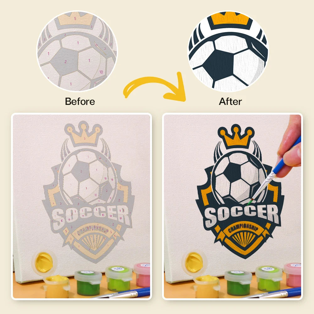 Football Mini Paint By Numbers Set
