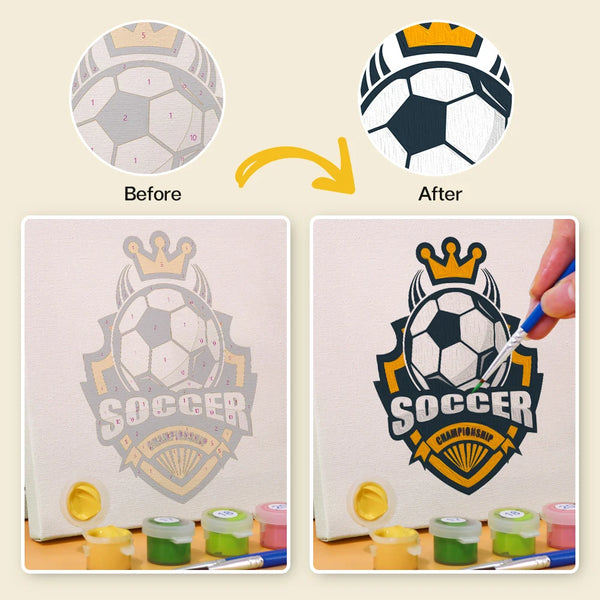 Football Mini Paint By Numbers Set