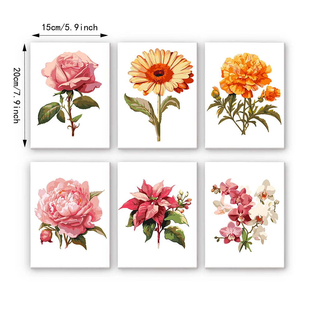 Flower Mini Paint By Numbers Set