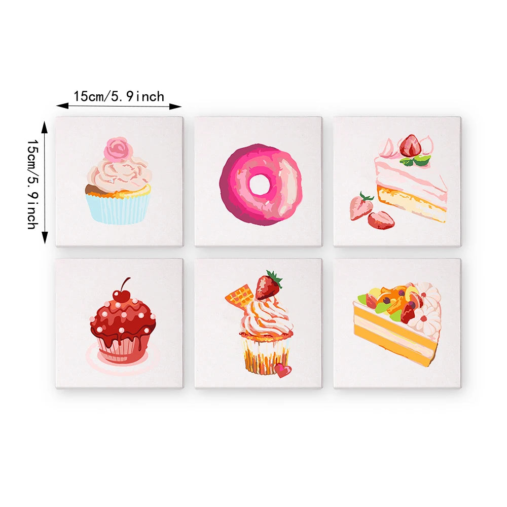 Desserts Mini Paint By Numbers Set
