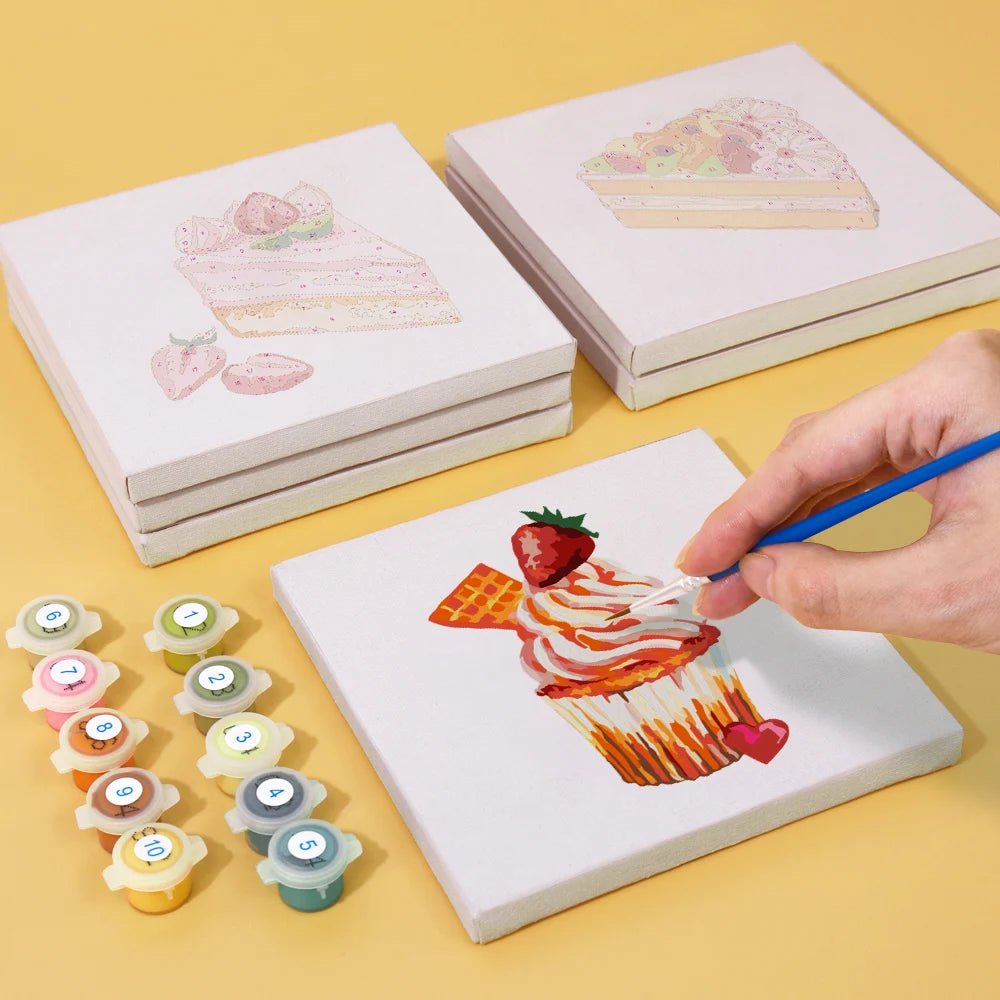 Desserts Mini Paint By Numbers Set