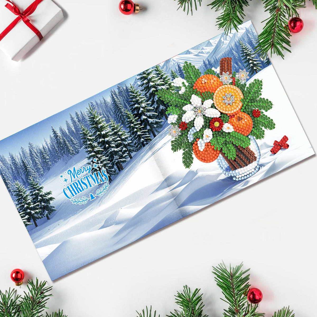 5D Diamond Reindeer Holiday Greeting Cards Set