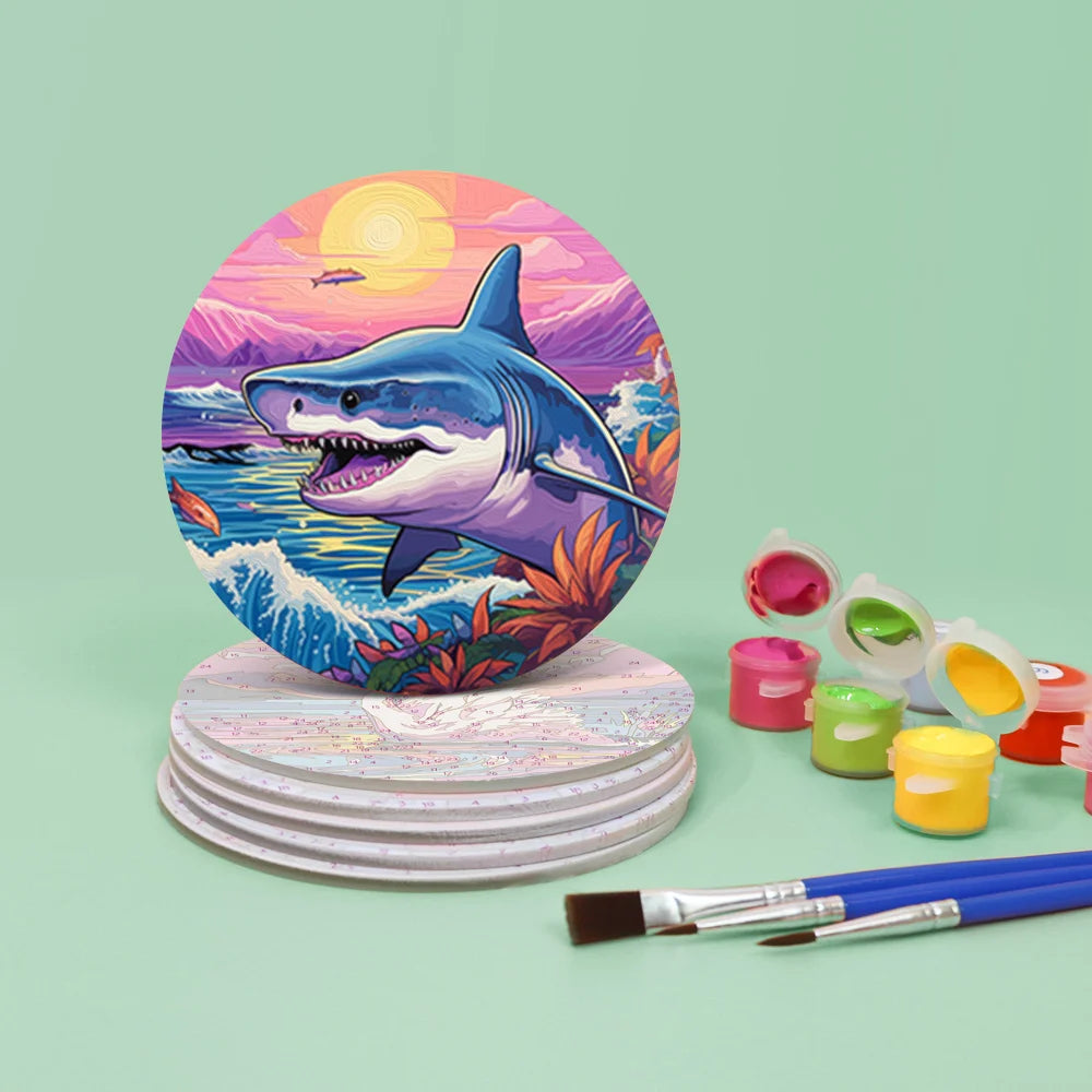 Sea Landscape Paint By Numbers Coaster Set