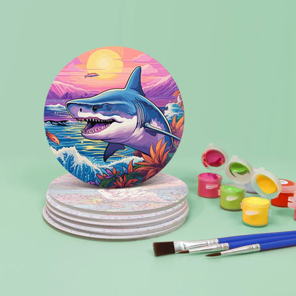 Sea Landscape Paint By Numbers Coaster Set