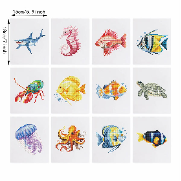 Underwater Creatures Mini Diamond Painting Set