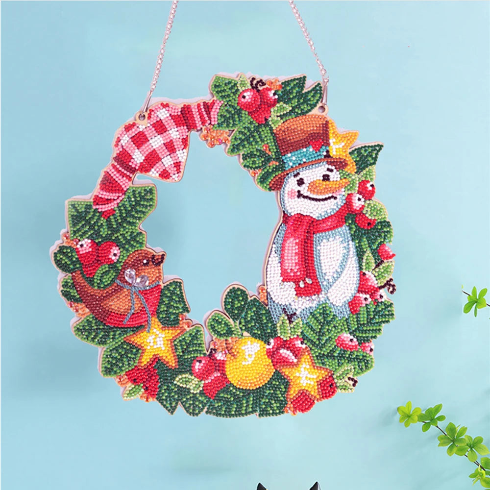 Diamond Painting Wreath Pendants