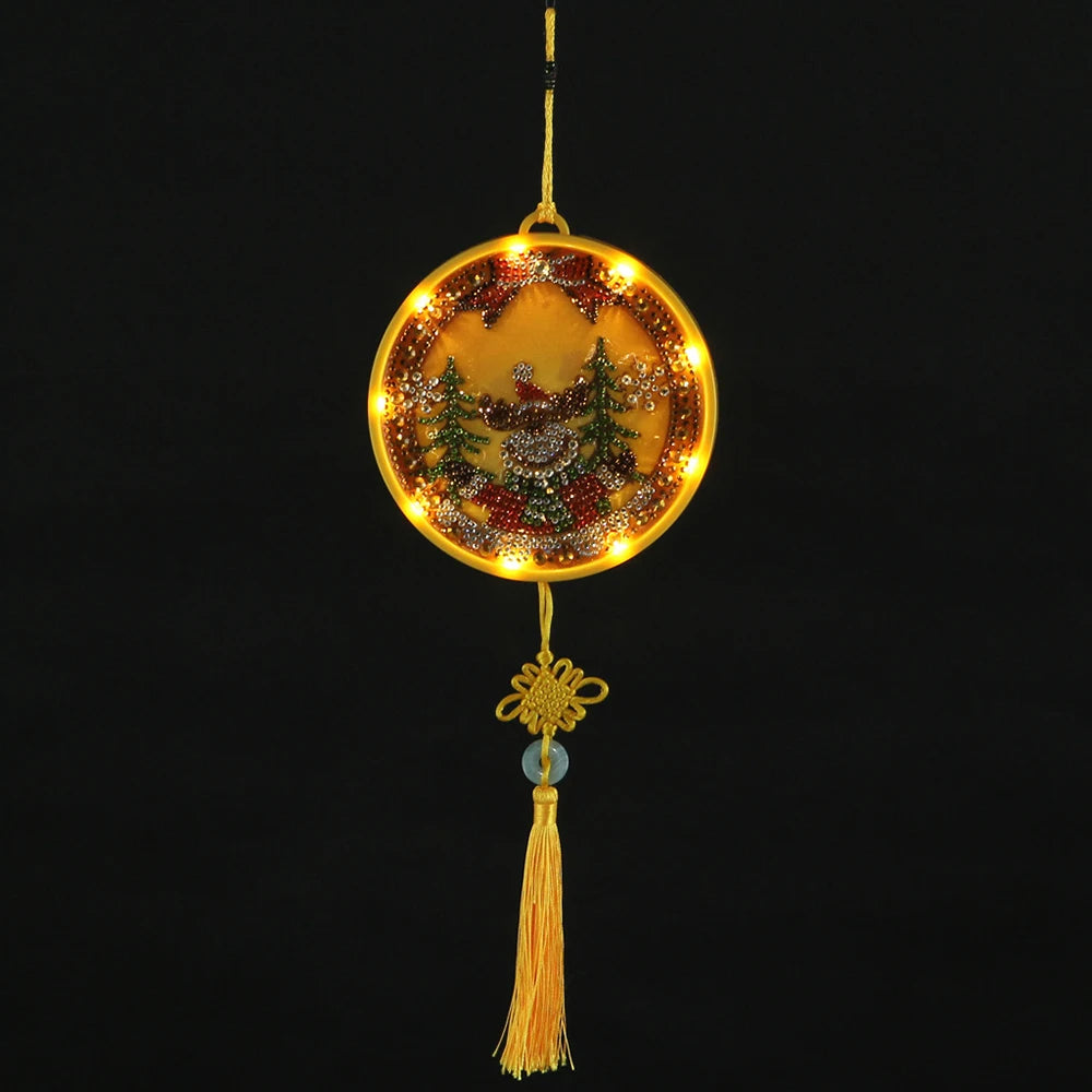 5D Diamond Christmas Hanging Night Light