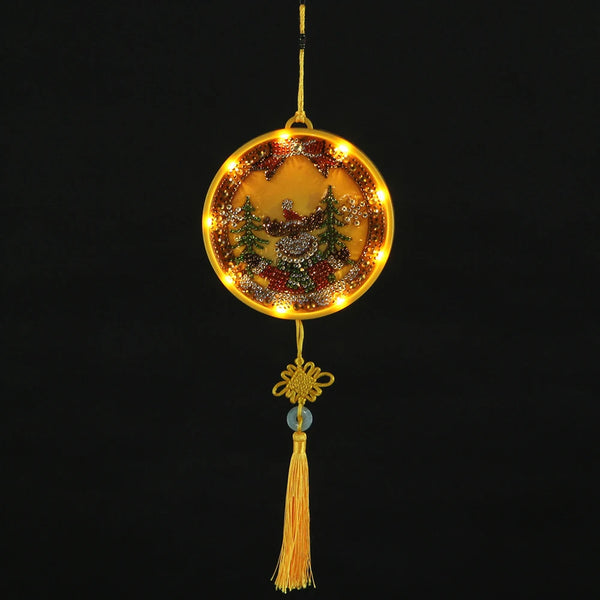 5D Diamond Christmas Hanging Night Light