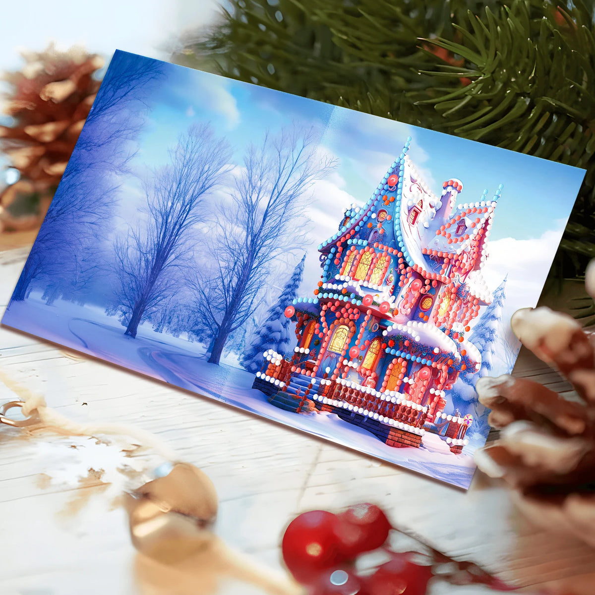 5D Diamond Greeting Cards With Hanging Decorations Set