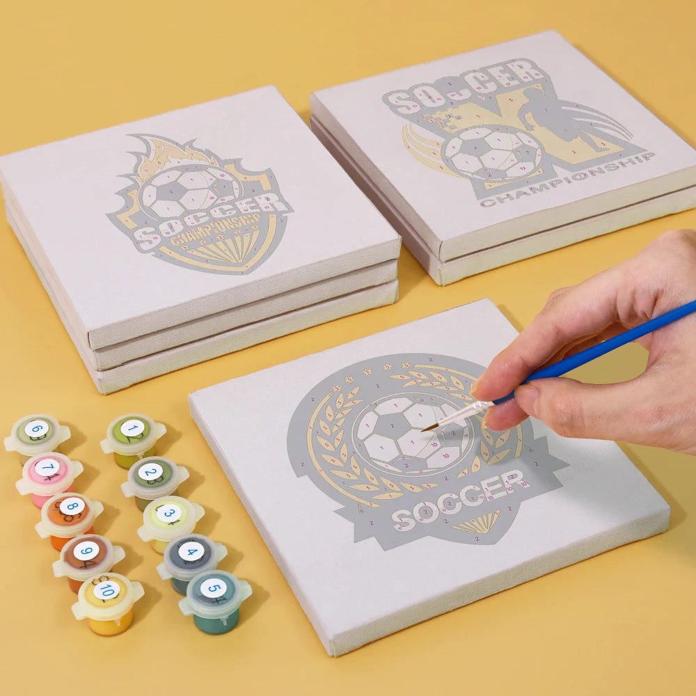 Football Mini Paint By Numbers Set