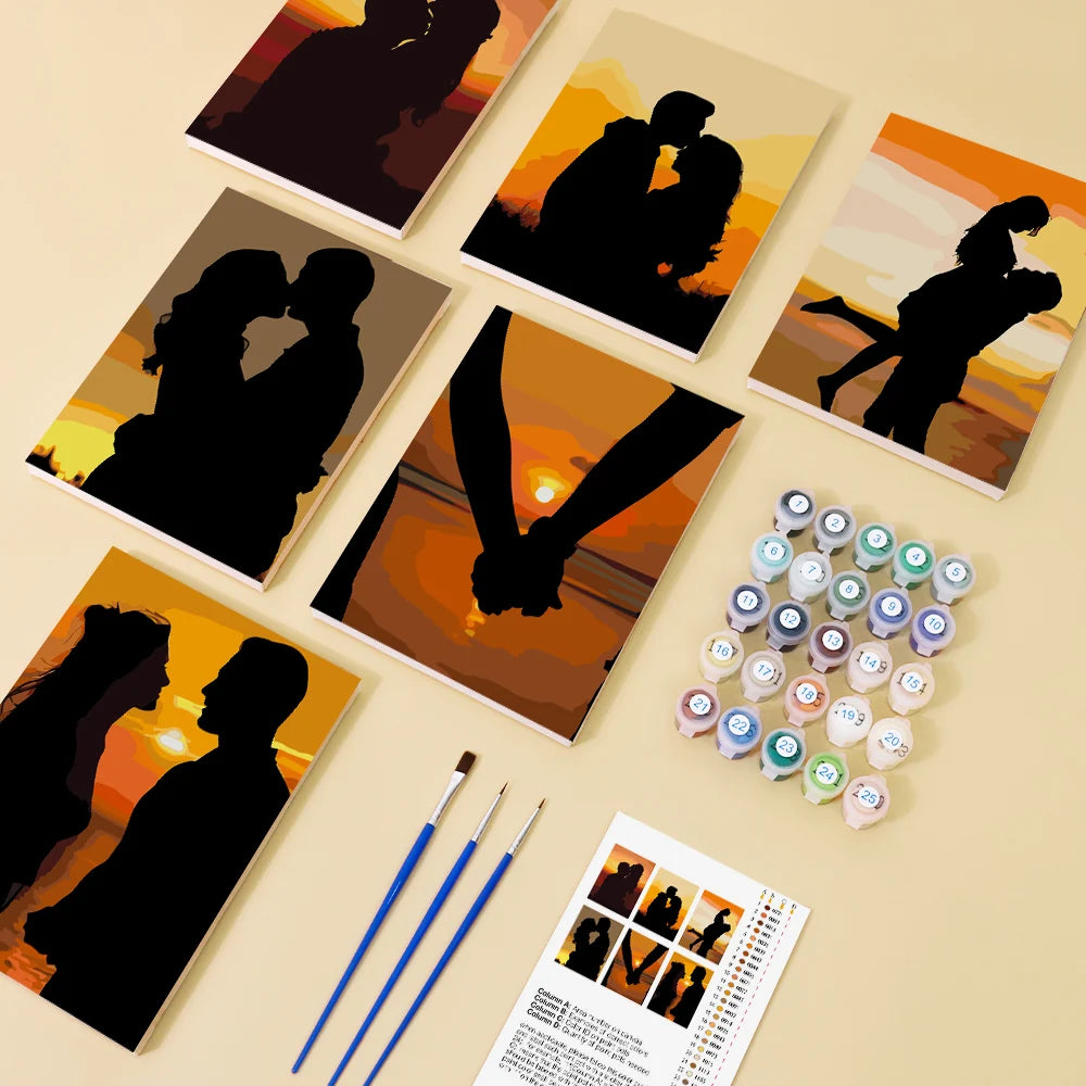 Under The Sunset Mini Paint By Numbers Set