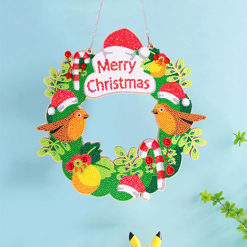 Diamond Painting Wreath Pendants