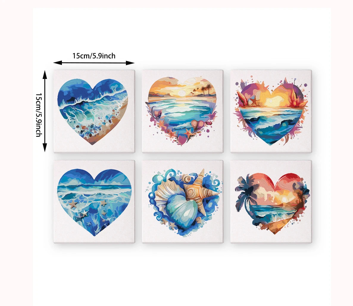 Sunset and Waves Mini Paint By Numbers Set