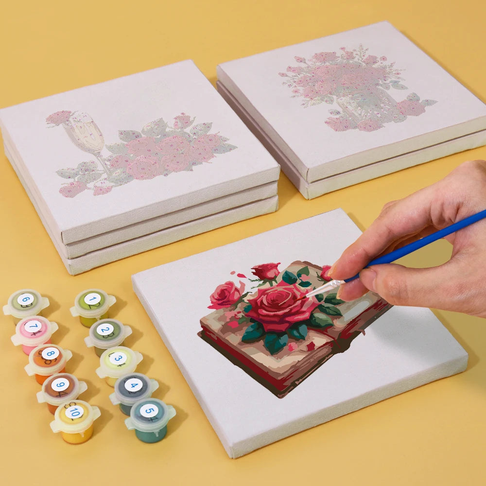 Rose Mini Paint By Numbers Set